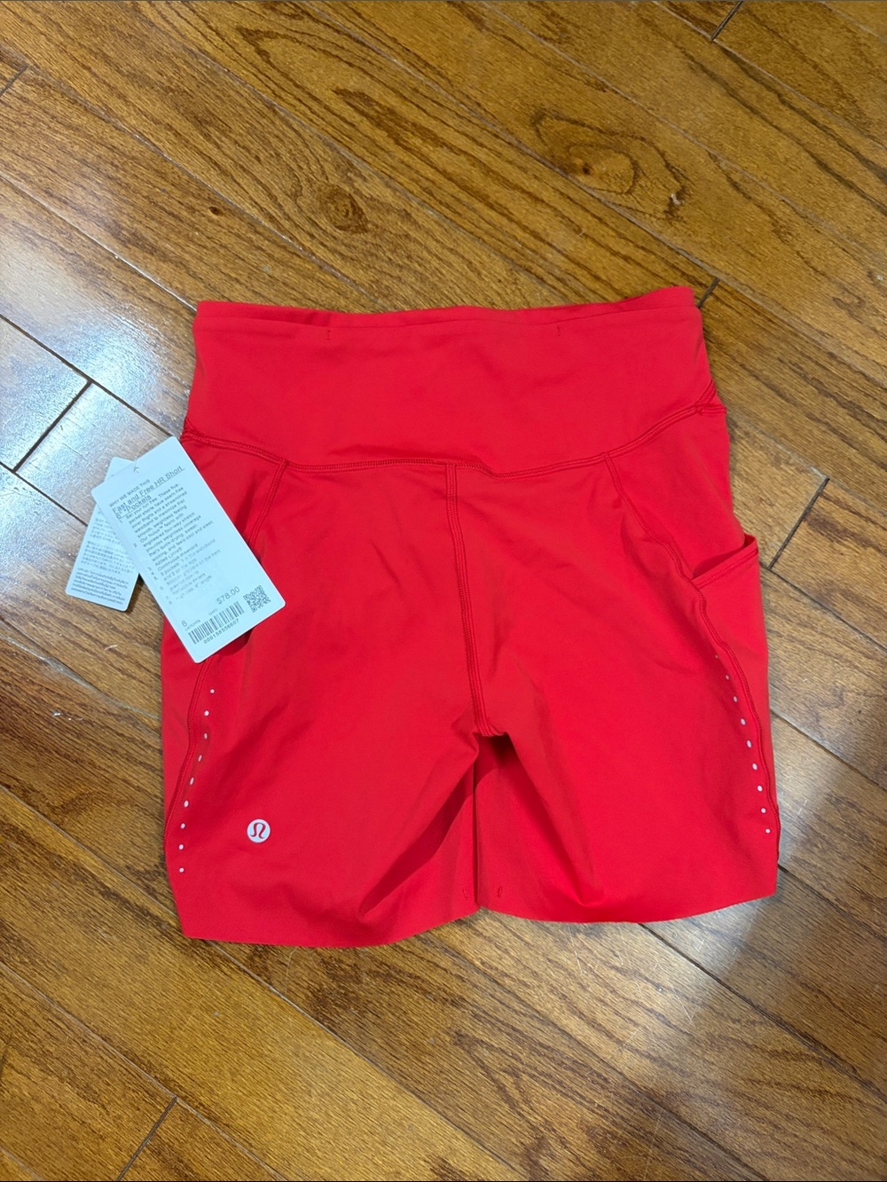 293. Lululemon Fast and Free High-Rise Short 6" *Pockets Oxford Red  NWT 6,8,10